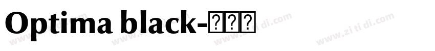 Optima black字体转换 Optima black字体转换